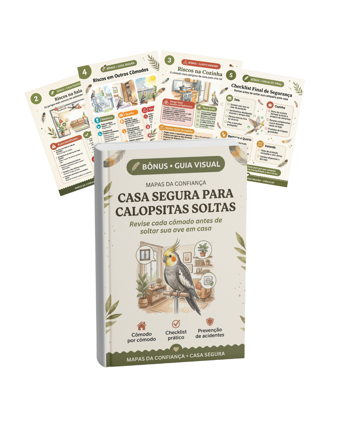 Mockup do bônus Guia Visual Casa Segura