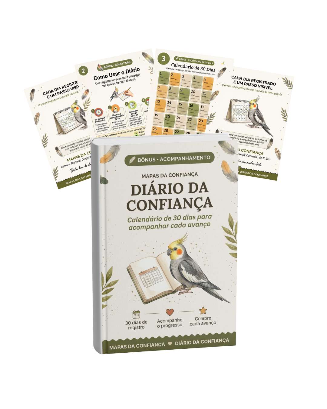 Mockup do bônus Diário da Confiança