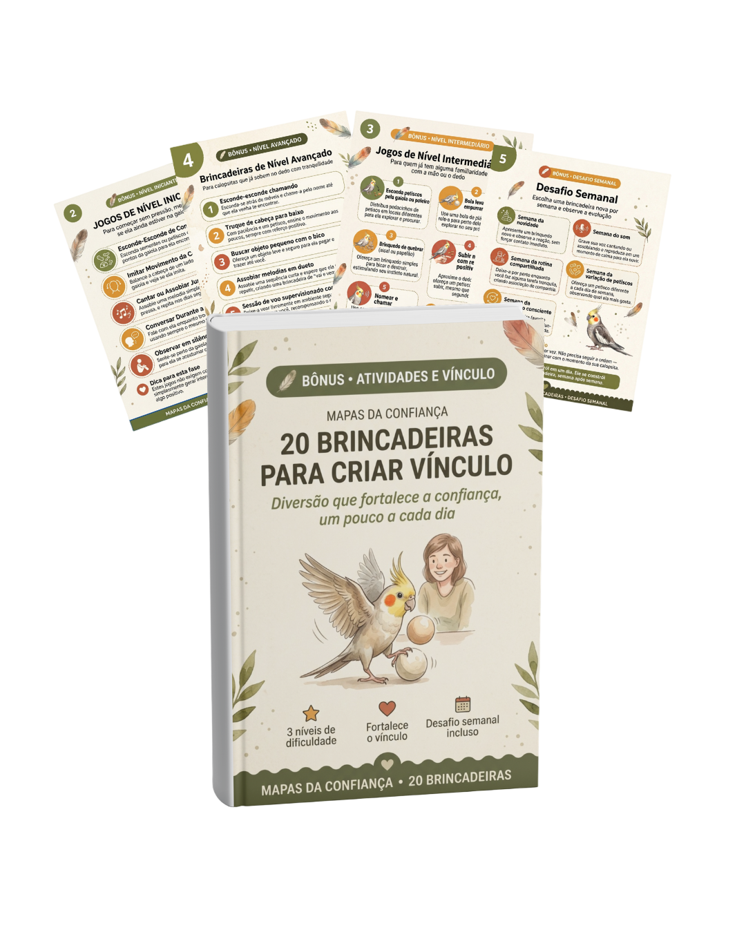 Mockup do bônus 20 Brincadeiras Para Criar Vínculo
