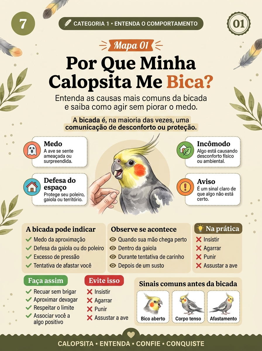 Mapa 01 — "Por Que Minha Calopsita Me Bica?"